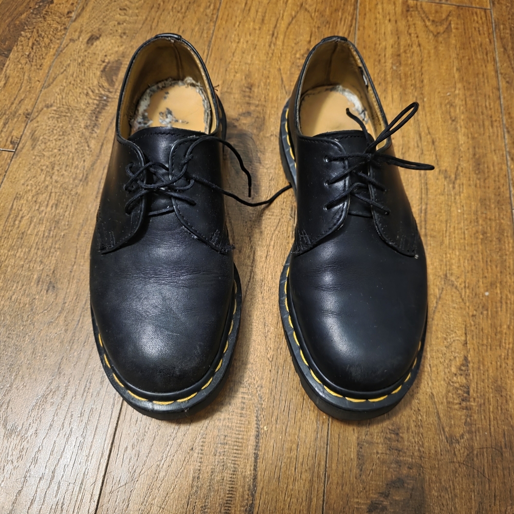 Dr. Martens Black Leather Women's Oxfords